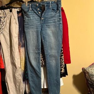 AE denim: Women’s High Waisted Super Stretch Skinny Jeans: EUC size 12
